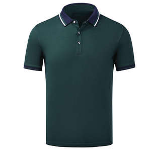 Chemises polo à manches courtes pour hommes avec logo personnalisé, respirantes, en tissu tricoté 100% polyester, design imprimé, t-shirt polo pour hommes - Product Image 2
