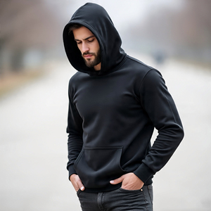 Custom OEM 400 GSM Vintage Hombres Sudadera con capucha Oversize Heavyweight 100% Algodón Poliéster French Terry Pullover Hombres Sudadera con capucha - Product Image 3