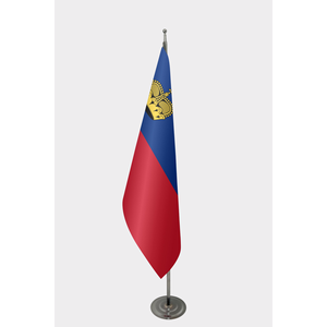 "Official Liechtenstein Indoor <b>Flag</b>-Digital Aluminum <b>Pole</b> Pennant Nylon Polyester Silk Automotive Insurance Education - Product Image 1