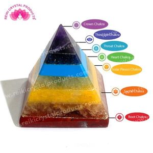 คริสตัลเฟิงสุ่ย 7 จักระ รูปทรงพีระมิด - Product Image 1