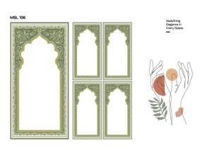 MSL Nexus 3D Designer Vitrified ACCENTS 600x1200mm Intérieur Villas Hôtels Appartements Installation facile par adhésion Antibactérien - Product Image 3