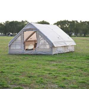 Grote Automatische Draagbare & Opvouwbare Opblaasbare Tent Met Luchtpomp Vier Seizoen 4-persoons Campingtent Voor Buitenglamping - Product Image 1