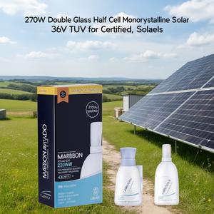 Panneau solaire monocristallin à demi-cellules double vitrage 270W 36V certifié TUV - Product Image 3