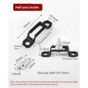 Nouveau connecteur invisible 2-en-1 pour quincaillerie de meubles, boucle coulissante droite combinée pour accessoires de cuisine et salle de bain - Product Image 6