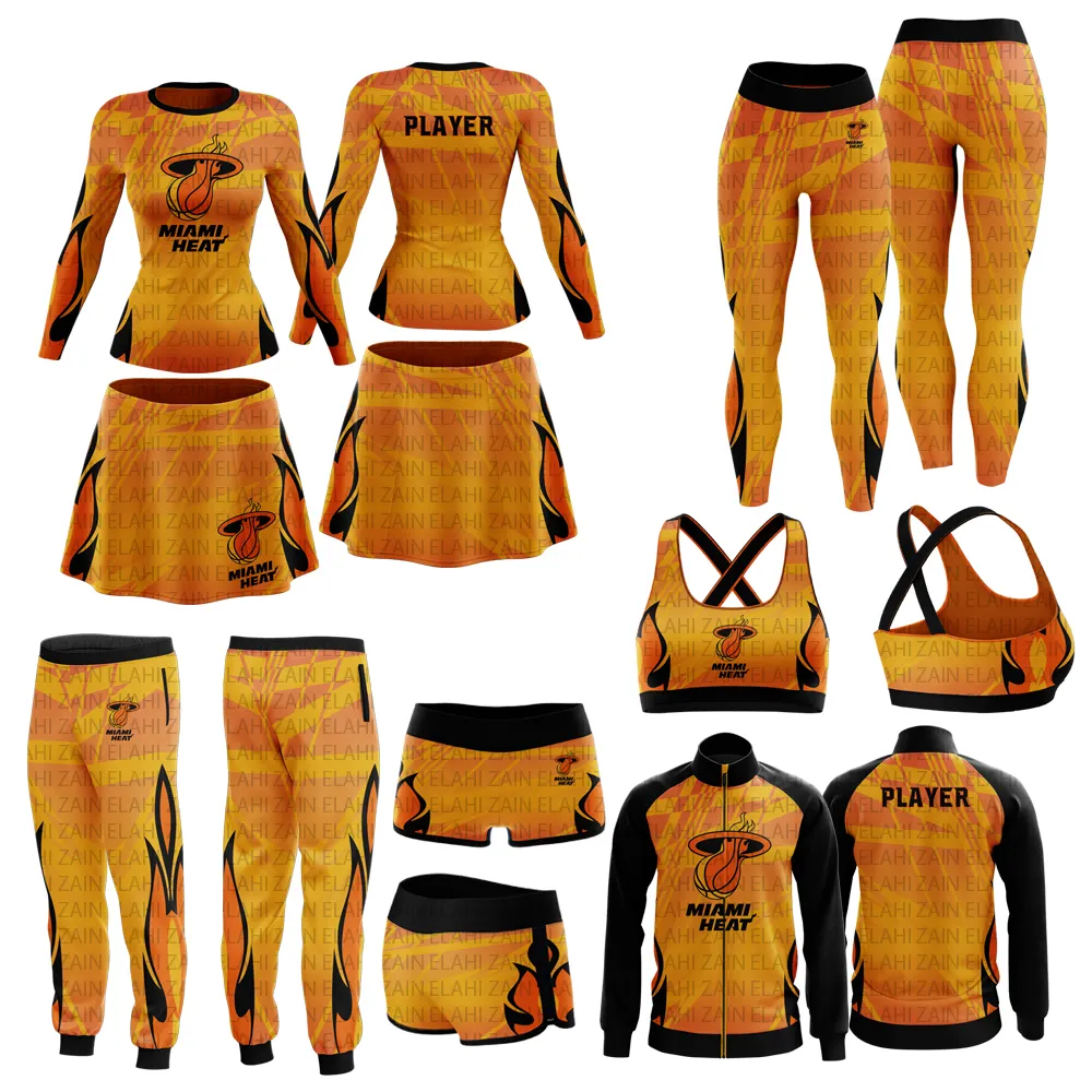Soutien-gorge de sport personnalisé par sublimation et short Fitness Dance Team Cheer Practice Wear Sportswear