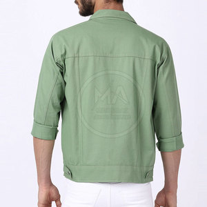 Nouveau design de veste en jean pour hommes veste en jean de couleur unie streetwear veste d'hiver en jean pour hommes à manches longues - Product Image 4