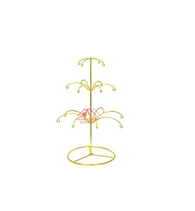 Árbol de Metal de hierro con acabado negro de alta venta 2025 en acabado dorado para uso de decoración navideña - Product Image 6