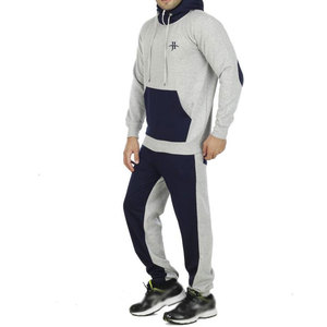 Venta al por mayor de los hombres de invierno chándal transpirable de 2 piezas Joggers conjunto con capucha para la venta en línea de diseño de patrón sólido - Product Image 1