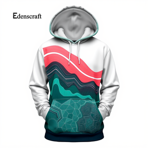 Pull-over décontracté à capuche pour hommes imprimé vêtements d'hiver léger chaud Streetwear doux et durable mélange de coton de haute qualité personnalisable - Product Image 5