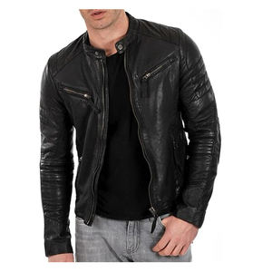 Veste en cuir pour homme de haute qualité, réversible, imperméable, zippée, brodée pour l'hiver, service OEM - Product Image 1