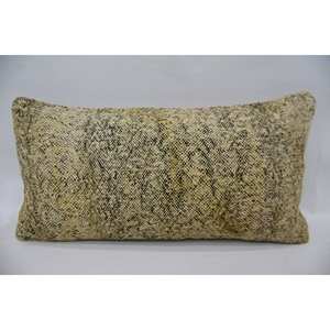 Beige 12x24 Pouces Laine Kantha Tapis Rustique Vintage Motif Oreiller Tissé Technique - Product Image 1