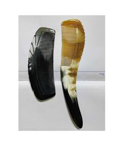 Peigne en corne de vache naturelle, outil de toilettage de qualité supérieure, respectueux de l'environnement - Product Image 2