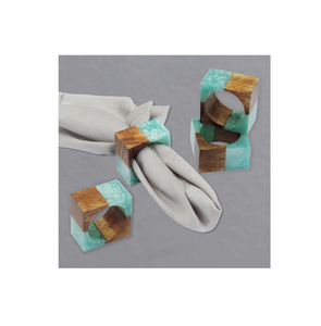 Servilletero de madera y resina para artículos de mesa servilletero para el hogar y el diseño del hotel diseño hecho a mano - Product Image 2