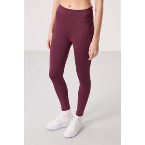 Leggings Tommylife para Mujer, de Poliéster y Elastano, Ajuste Estándar, Flexibles, Color Caqui, Ideales para Ropa Deportiva, Gimnasio y Yoga - Product Image 3