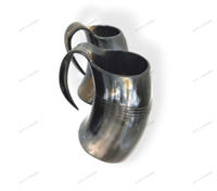 Mug à boire en corne de buffle sculptée de qualité supérieure 100%, grande capacité, mug à boire viking en corne sculptée pour offrir en cadeau à bas prix