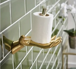 Porte-papier hygiénique mural classique en laiton pour un décor de salle de bain élégant - Product Image 4