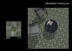 Tuile de porcelaine Evar 400x400mm finition texturée naturelle dans des tons terreux pour l'extérieur et l'extérieur rustique Parking commercial - Product Image 4