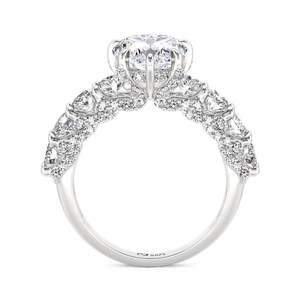 แหวนหมั้นเพชรรูปหัวใจเจลิยา พร้อมวงแหวนครึ่งวงนิรันดร์ สีโรสโกลด์ - Product Image 3