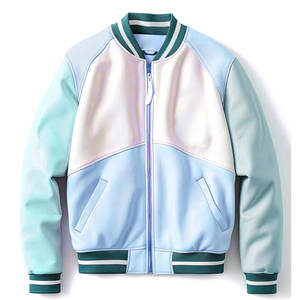 Vente en gros de nouvelles vestes de vol en denim vintage personnalisées de couleur unie pour hommes à la mode veste de conception de bombardier universitaire extérieur - Product Image 5