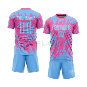 ชุดเสื้อฟุตบอลแบบกำหนดเอง ผ้าโพลีเอสเตอร์ 100% พิมพ์ลายแบบซับลิเมชั่น คอกลม แขนสั้น ระบายเหงื่อได้ดี สำหรับผู้ใหญ่ ชุดทีม - Product Image 3