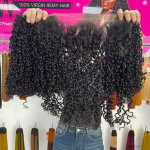 Paquetes de cabello humano rizado de doble estiramiento de Vietnam Paquetes de cabello humano rizado crudo al por mayor con alta calidad - Product Image 1