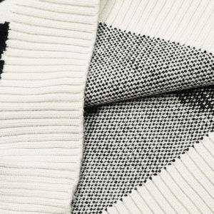 Pull en tricot rétro pour homme, logo personnalisé OEM, haute qualité, style streetwear hip-hop, acrylique avec forme de crâne blanc pour l'hiver - Product Image 5