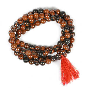 Collier Mala en Obsidienne Acajou - Bijou en Pierre Naturelle pour l'Équilibrage et la Protection - Product Image 3