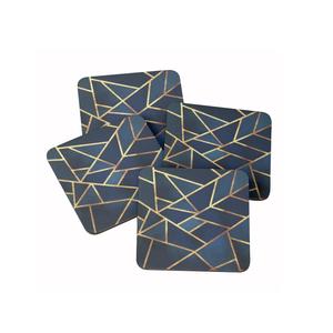 ชุดที่รองแก้วลายหินอ่อนทรงกลมพร้อมที่จับ6ชิ้นถาดรองแก้วชาดีไซน์ใหม่ล่าสุด - Product Image 2