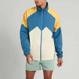 Veste coupe-vent unisexe à trois tons et à blocs de couleur imperméable |   Coque active légère et résistante aux intempéries |   Vêtement d'entraînement imperméable OEM - Product Image 2