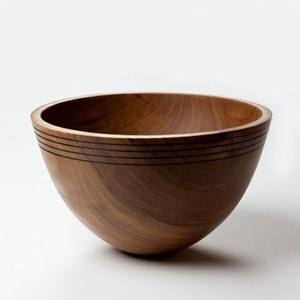 Vaisselle faite à la main bol de service de nourriture conception merveilleuse bois naturel de taille moyenne idéal pour les collations de fruits et le dessert - Product Image 3