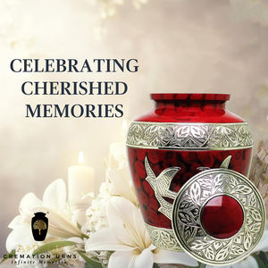 โกศบรรจุอัฐิสำหรับผู้ใหญ่ขนาด 10 นิ้ว ทำจากอลูมิเนียมลายเงิน สไตล์ยุโรปและอเมริกา เป็นมิตรกับสิ่งแวดล้อม ทนทาน ขายส่ง - Product Image 6