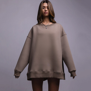 Sweat-shirt de course surdimensionné doublé en polaire pour femmes - Product Image 4