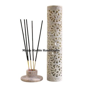 Fabricant et fournisseur de produit fait à la main stéatite sculpture brûleur d'encens et porte-bâton pour cadeaux religieux article but - Product Image 6