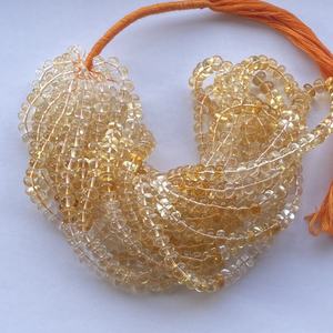 6 มม.8 มม.10 มม.Ombre ธรรมชาติซิทรินหินเรียบ Rondelle ลูกปัดเส้นกึ่งมีค่าอัญมณีขายส่งราคาเครื่องประดับทํา - Product Image 3