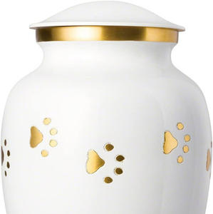 White Color Luxury Modern Style Stainless Steel Eco-Friendly Cremation <b>Urns</b> for <b>Pet</b> Ashes Storage Wholesale - Product Image 2