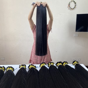 Wholesale Natural Black <b>Color</b> Human <b>Hair</b> Extensions Bone Straight Bulk Silky <b>Hair</b> Bundles vietnamese raw <b>hair</b> - Product Image 3