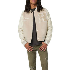 Vêtements de sport OEM broderie chenille personnalisée veste universitaire pour hommes personnalisée veste de laine de baseball d'université hommes - Product Image 6