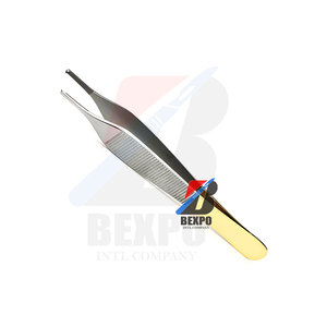 Fórceps de tejido Adson de Color personalizado de alta calidad, Instrumentos dentales dentados rectos TC de 120mm para limpieza y llenado de dientes Manual - Product Image 1