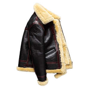 Chaqueta Unisex de Lona Resistente y Cuero, Manga Larga, Ropa de Abrigo de Invierno, Frente Alto, Diseñada para Brindar Resistencia, Calidez y Estilo Casual Urbano - Product Image 3