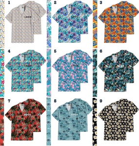 Chemises personnalisées anti-rides 100 % polyester tricotées par sublimation, motif floral vintage, tenue de plage pour homme, vêtements décontractés - Product Image 3