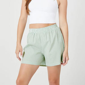 Hecho en fábrica Material transpirable Tamaño adulto Mujeres Pantalones cortos a rayas Nuevo estilo Streetwear Mujeres Pantalones cortos a rayas - Product Image 4