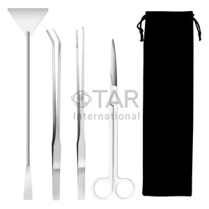 4PCS Stainless Steel Aquarium Aquascaping Tools <b>Kit</b> Long Aquatic Plant Tools Fish <b>Tank</b> Maintenance Trimming Cleaning Curved - Product Image 1