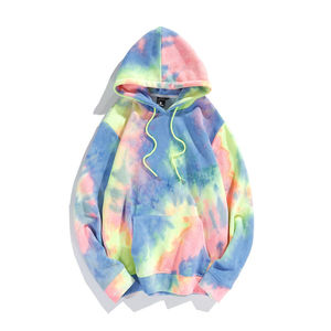 Alta calidad al por mayor suéter grueso logotipo personalizado tie Dye sudaderas con capucha de secado rápido Unisex algodón poliéster Tie Dye sudaderas con capucha OEM - Product Image 2