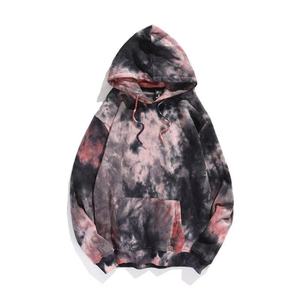 Alta calidad 100% algodón Tie-dye Sudadera con capucha Logotipo personalizado Peso pesado French Terry Fleece Pullover Emboss Hoodies - Product Image 4