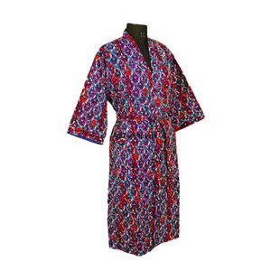 Al por mayor, Kimono Largo de Algodón 100% con Estampado Floral Colorido para Mujer, Túnica de Invierno Kantha, Tela Étnica Tradicional Vintage India Hecha a Mano - Product Image 5