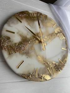 Epoxy Resin Wall <b>Clock</b> Customized Size Modern Design Battery Operated Luxury Home Decor Wedding Gift - Product Image 4