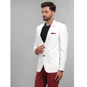 Export Quality <b>Mens</b> Slim Fit <b>White</b> <b>Blazer</b> with Matching <b>White</b> Court <b>for</b> Spring and Summer Available <b>for</b> Export Price from India - Product Image 1