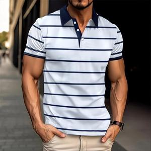 Polos para hombre de alta calidad 2025, moda OEM hecha en fábrica, algodón de talla grande, colores deslizantes, nuevo último diseño, polos para hombre - Product Image 1