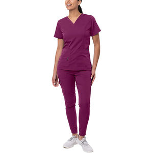 Vente en gros personnalisé 2025 à manches courtes infirmière figue gommages costume médical soins infirmiers hôpital uniformes haute qualité gommages ensembles gommages - Product Image 4