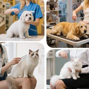 Herramientas profesionales de lujo para el cuidado de mascotas de acero inoxidable, peines y tijeras para perros de varios colores para aplicaciones de gatos - Product Image 5